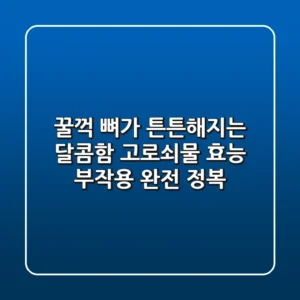 꿀꺽 뼈가 튼튼해지는 달콤함 고로쇠물 효능 부작용 완전 정복