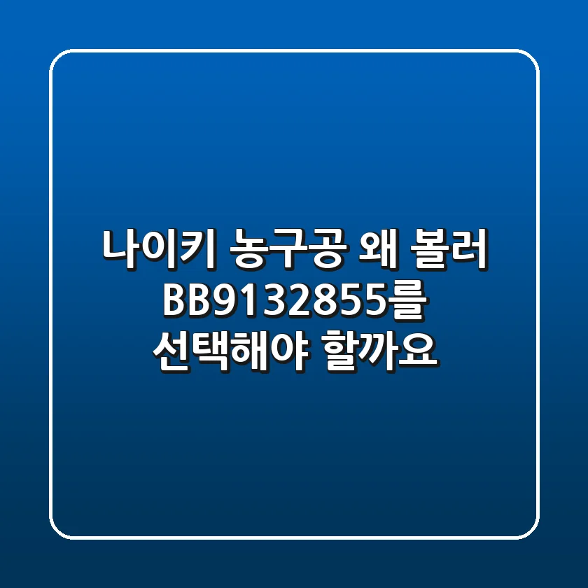 나이키 농구공, 왜 볼러 BB9132-855를 선택해야 할까요?