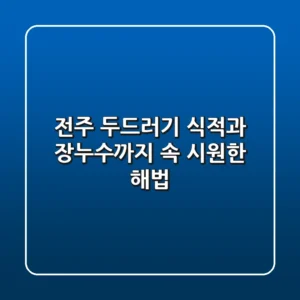전주 두드러기, 식적과 장누수까지? 속 시원한 해법!
