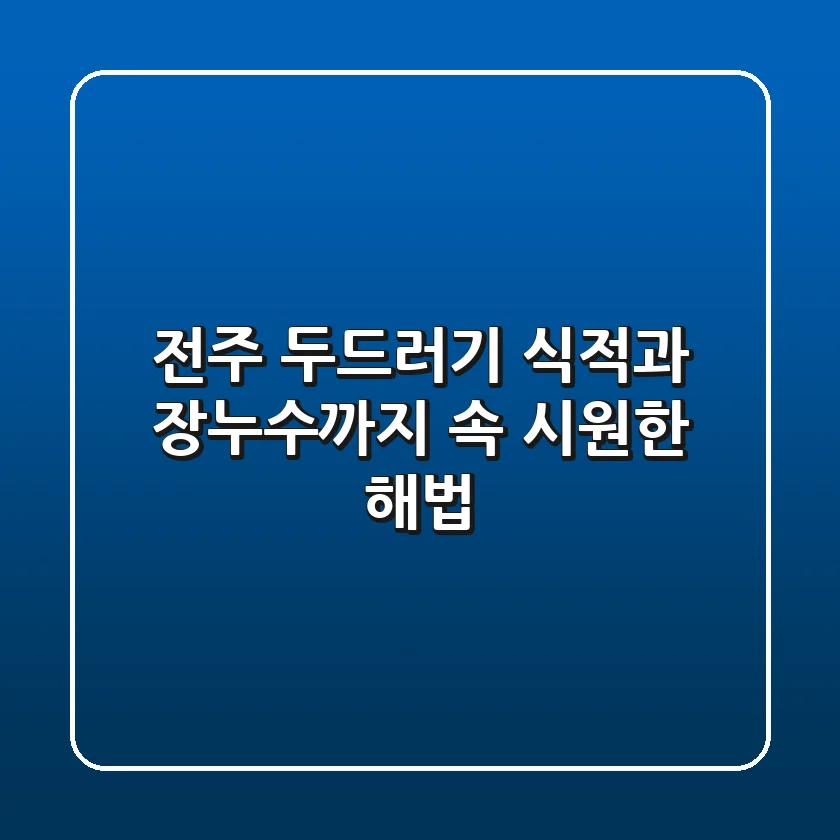 전주 두드러기, 식적과 장누수까지? 속 시원한 해법!