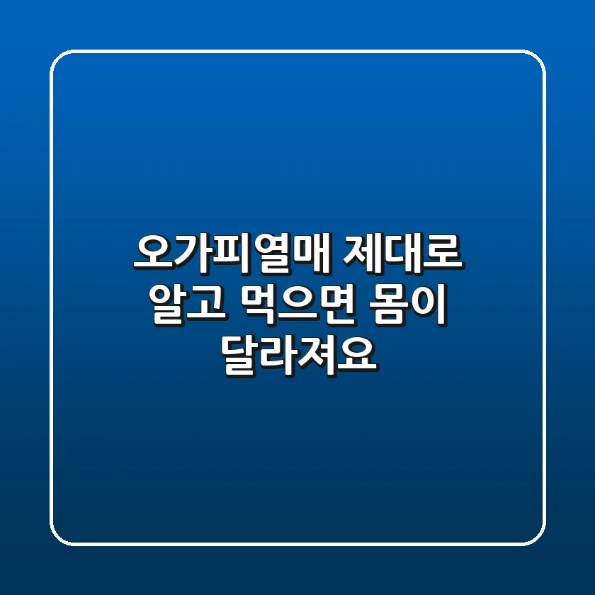 오가피열매, 제대로 알고 먹으면 몸이 달라져요!