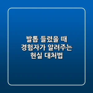 발톱 들렸을 때, 경험자가 알려주는 현실 대처법!