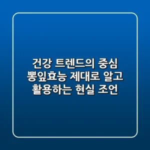 건강 트렌드의 중심, `뽕잎효능` 제대로 알고 활용하는 현실 조언