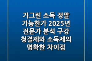 “가그린 소독, 정말 가능한가?” 2025년 전문가 분석: 구강 청결제와 소독제의 명확한 차이점