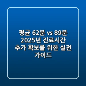 "평균 6.2분 vs 8.9분?", 2025년 진료시간 추가 확보를 위한 실전 가이드