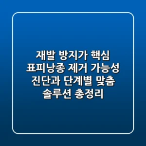 "재발 방지가 핵심", 표피낭종 제거 가능성 진단과 단계별 맞춤 솔루션 총정리