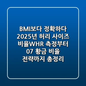 "BMI보다 정확하다", 2025년 허리 사이즈 비율(WHR) 측정부터 0.7 황금 비율 전략까지 총정리